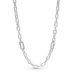 Sterling silver link necklace /399685C00-50