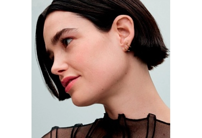 14k Gold-plated double huggie hoop earrings