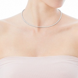 SILVER CHOCKER, BALL 3MM 45CM