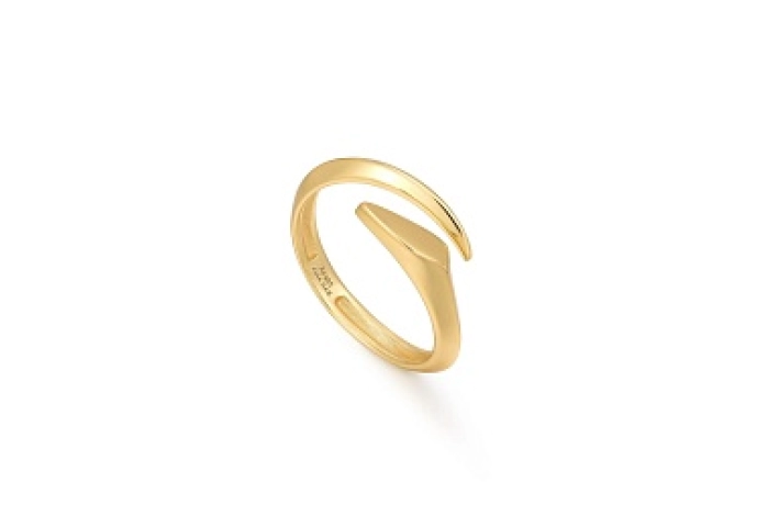 Gold Arrow Twist Adjustable Ring