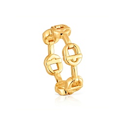 SILVER GOLD PLATED RING CHAIN TO N14