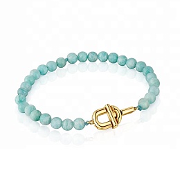 SILVER GOLD PLATED BRACELET AMAZONITE