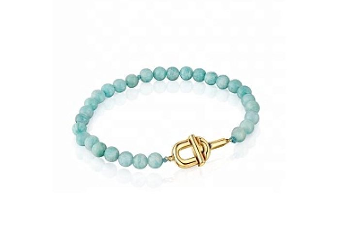 SILVER GOLD PLATED BRACELET AMAZONITE