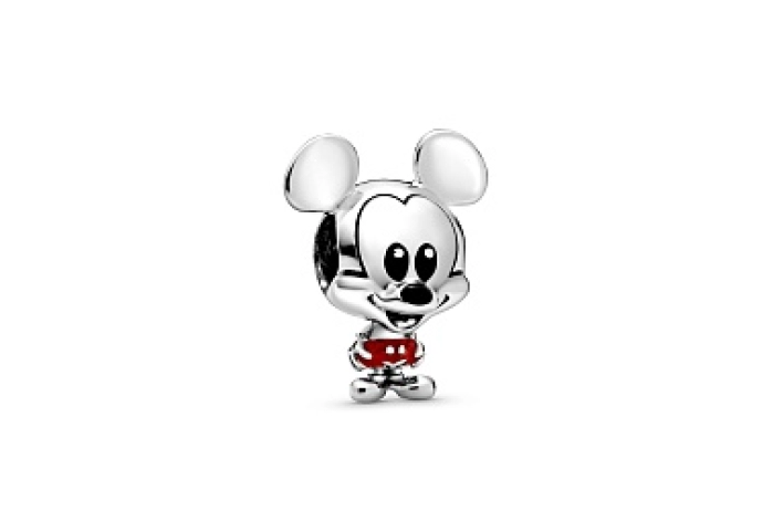 Disney Mickey sterling silver charm with red and black enamel/Серебряный шарм с красной и черной эма