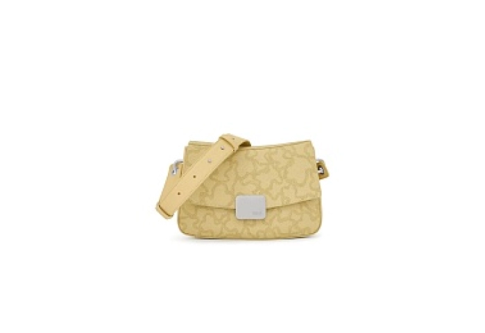 PVC.PU.COT,HANDBAG S.FLAP K ICON CREAM-M