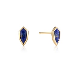 LAPIS EMBLEM STUD EARRINGS 