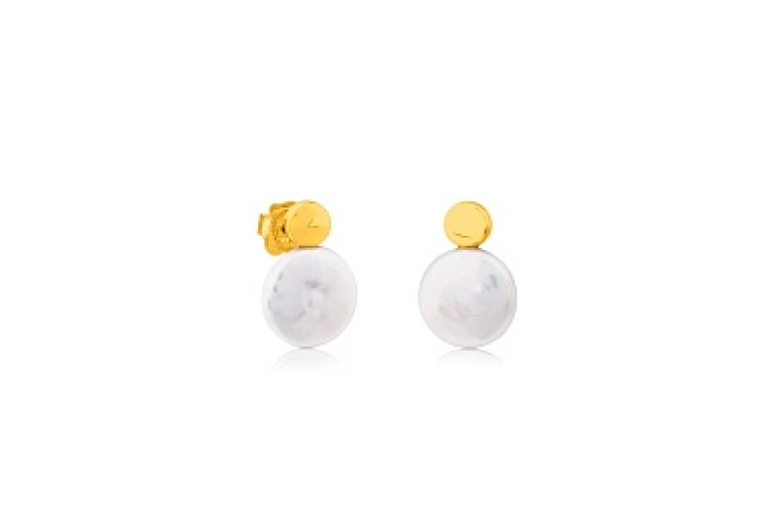18KT GOLD EARRING CULTURED PEARLS