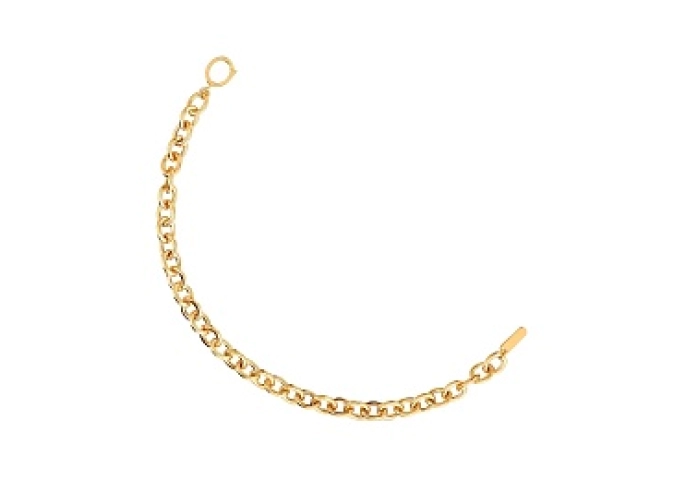 SILVER GOLDPLATED BRACELET OVAL CLOSURE