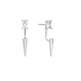 Silver Point Stud Ear Jackets