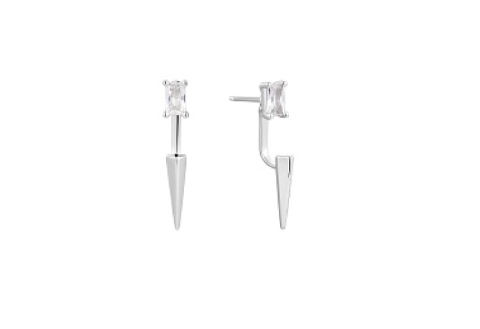 Silver Point Stud Ear Jackets