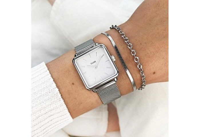 La Tétragone Mesh, Silver, White/Silver