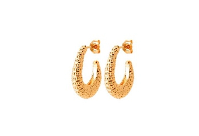 LOOPPLATEDEARRINGS 18 KT GOLD