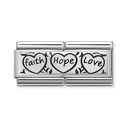 Composable DOUBLE Classic ENGRAVED acciaio  Faith 