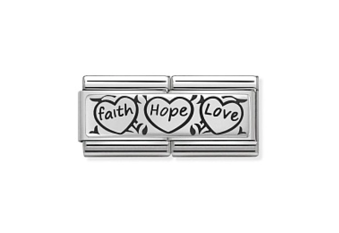 Composable DOUBLE Classic ENGRAVED acciaio  Faith 