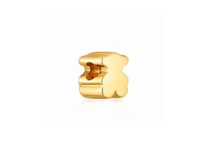 SILVER GOLD PLATED PENDANT BEAR 7MM