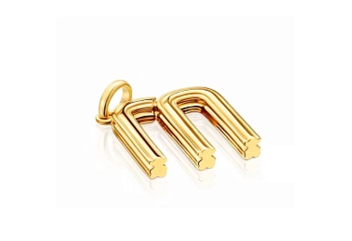 SILVER GOLD PLATED PENDANT M