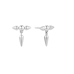 Silver Point Stud Earrings