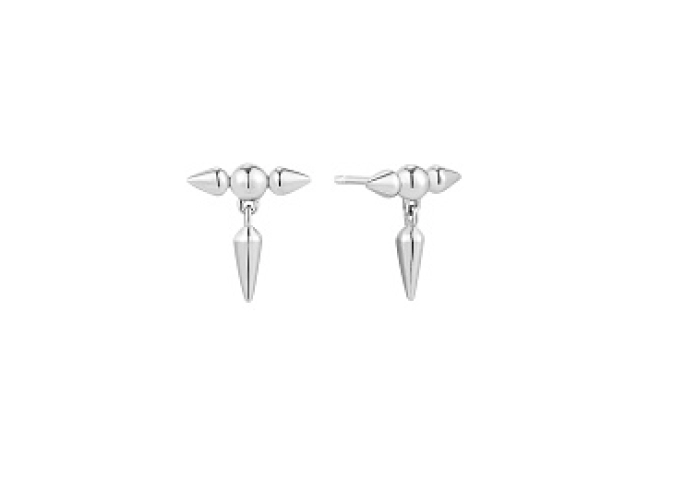 Silver Point Stud Earrings