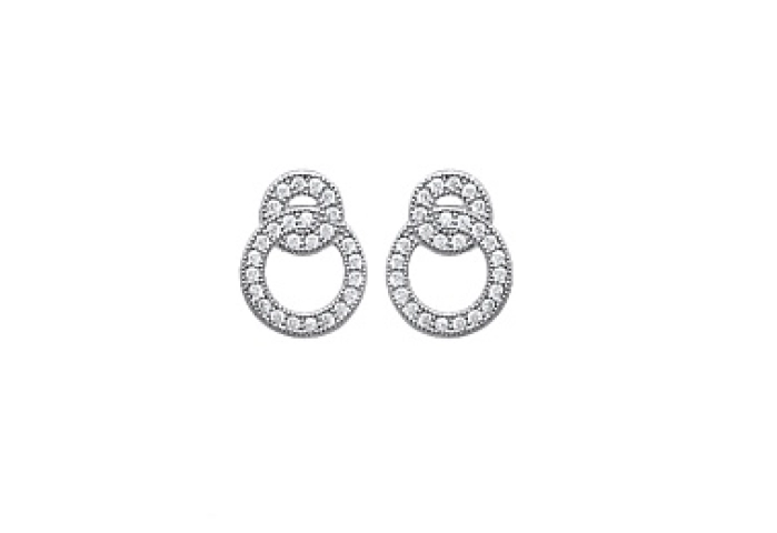 EARRINGSRHODIUMCZ PLATEDSILVER MICROSET925