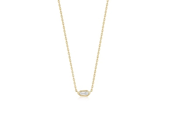  SPARKLE EMBLEM CHAIN NECKLACE