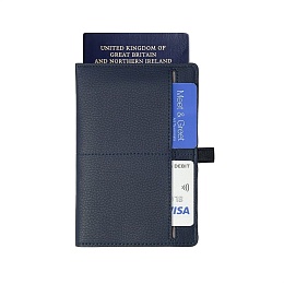 Pebble Black Passport Sleeve