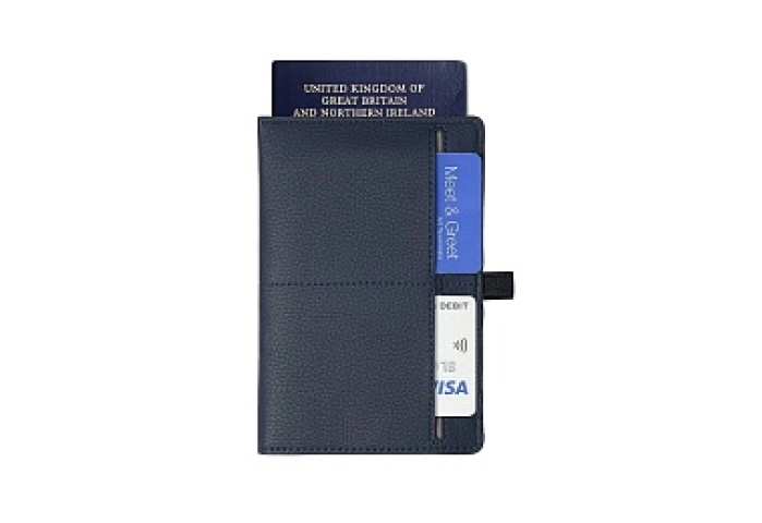 Pebble Black Passport Sleeve