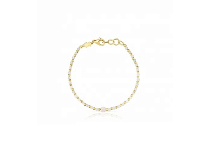 SILVER GOLD PLATED/STEEL BRACELET GEMS