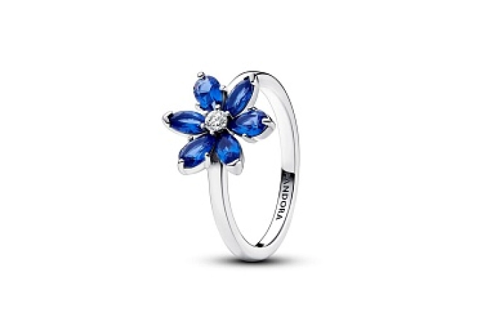 Herbarium cluster sterling silver ring with prince