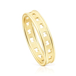 SILVER GOLD PLATED RING N12