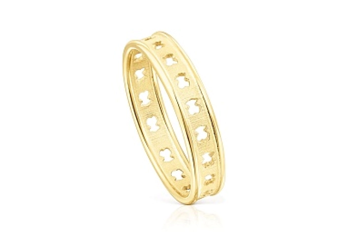SILVER GOLD PLATED RING N12