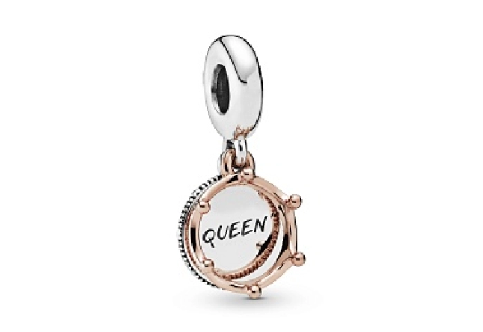 Crown sterling silver and 14k rose gold-plated dan