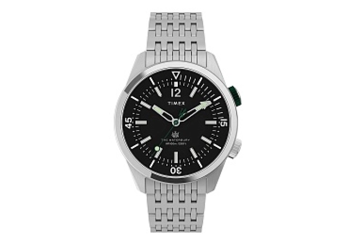 Waterbury Diver SST Case and Bracelet Black Dial