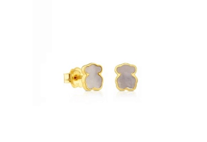 18KT GOLD EARRINGS MOTHER OF PEARL