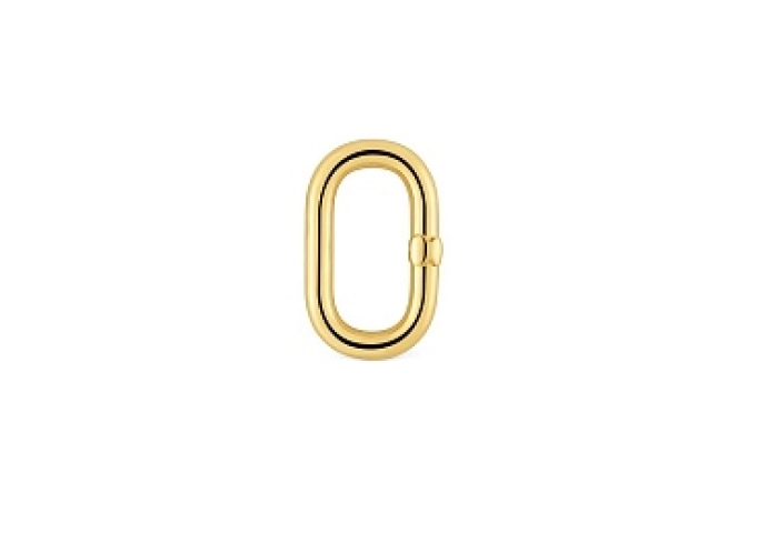 SILVER GOLD PLATED OVAL RING 20MM