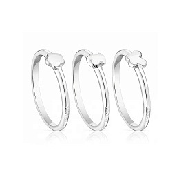 SILVER PACK 3 RINGS 3 MOTIFS  N12