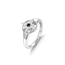 Silver Star Signet Ring