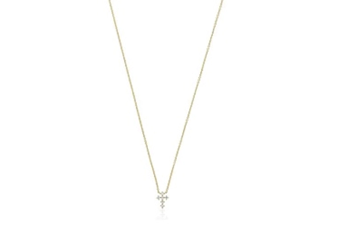 18KT GOLD CHOKER 0.09CT H/SI DIAM 45CM