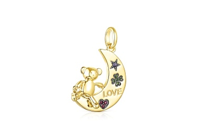 SILVER GOLD PLATED PENDANT GEMSTONES