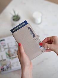 Taupe Passport Sleeve