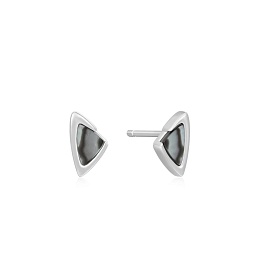 Silver Arrow Abalone Stud Earrings