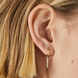 18KT GOLD 1 EARRING 8MM AMOD