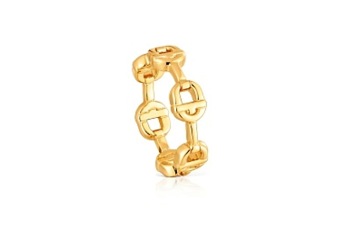 SILVER GOLD PLATED RING CHAIN TO N14
