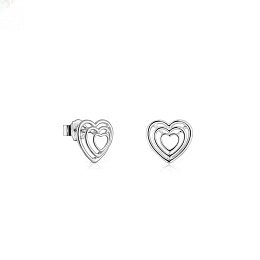 SILVER EARRINGS HEART 11MM