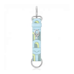 PVC.ZNC.PU,KEYCHAIN MANIF RIB LIGHT BLUE