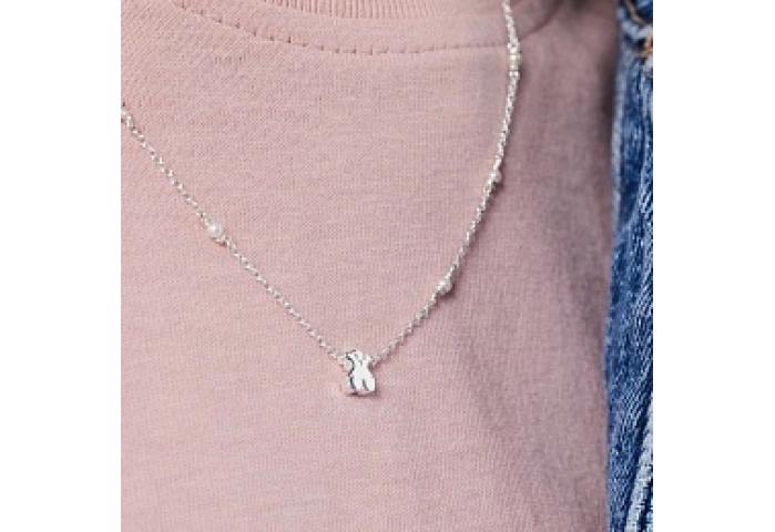SILVER CHOKER CULTURED PEARLS CHAIN