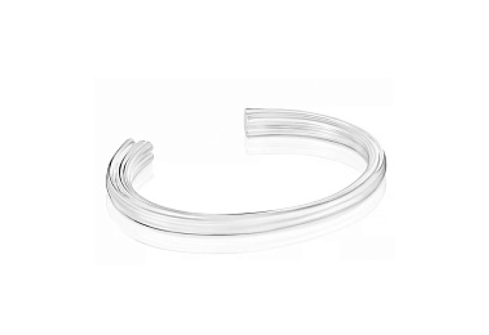SILVER BANGLE BRACELET BEAR N17