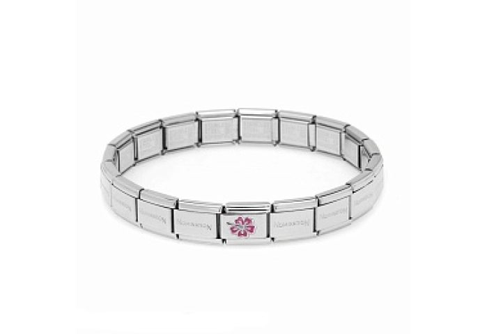 Composable Classic SIMBOLI in acciaio Ibisco ROSA