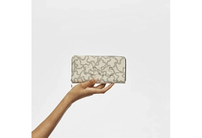 PVC.PU.COT,WALLET M.K ICON BEIGE-MULTI