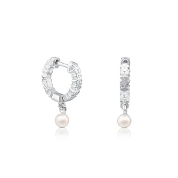 SILVER EARRINGS CULTURED PEARLS