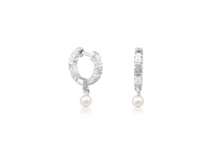 SILVER EARRINGS CULTURED PEARLS